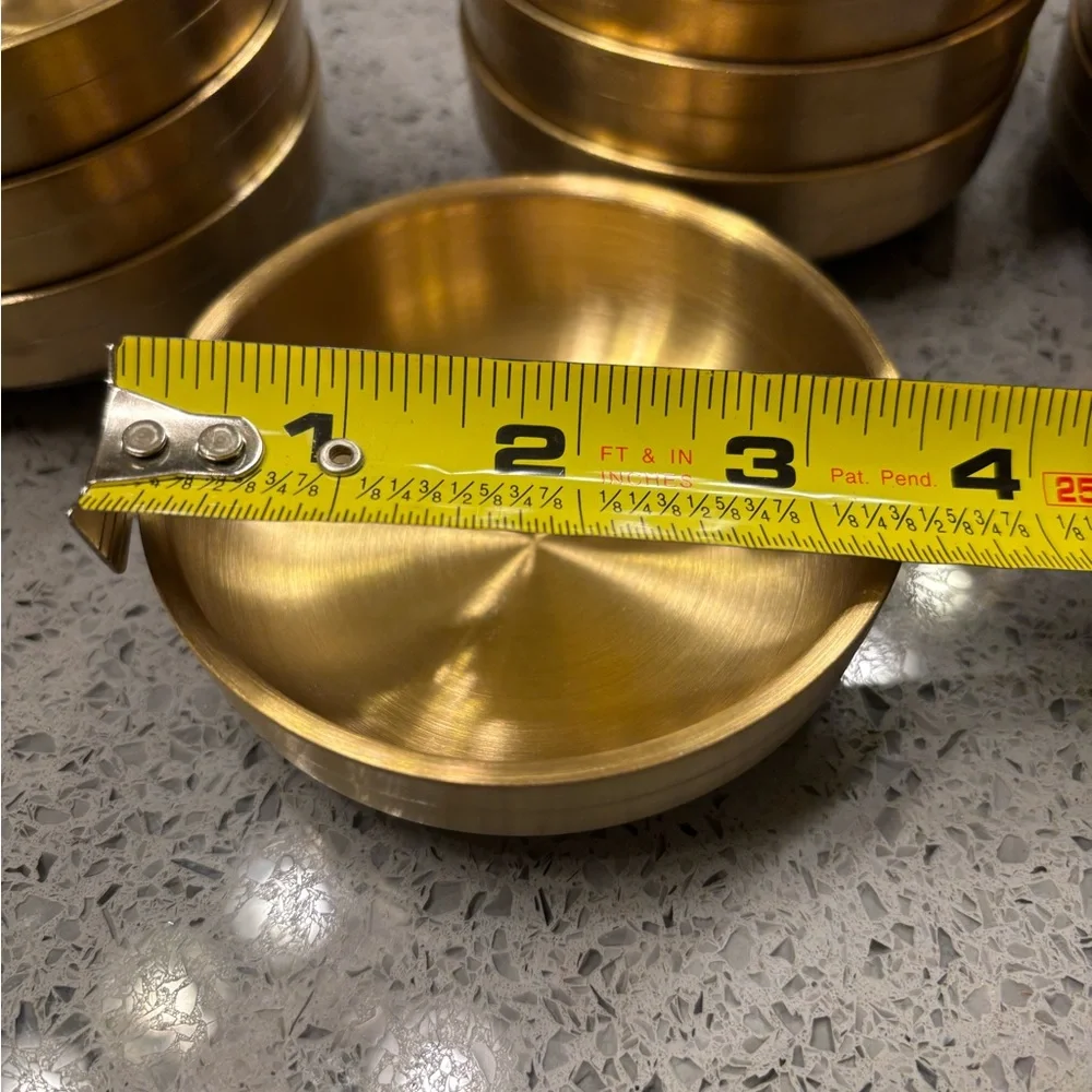 Set of 4 Gold Metal dipping Bowls SUS304